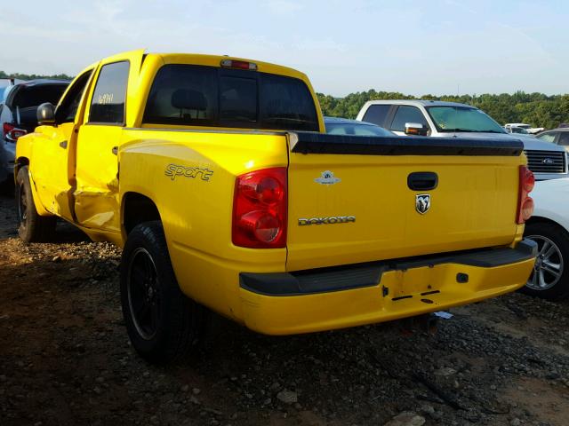 1D7HE68K88S501723 - 2008 DODGE DAKOTA SPO YELLOW photo 3