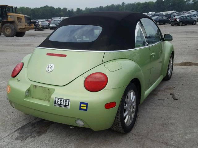3VWCM31Y14M324257 - 2004 VOLKSWAGEN NEW BEETLE 绿色 照片 4