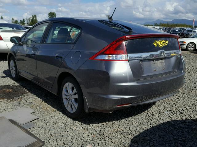 JHMZE2H7XCS000746 - 2012 HONDA INSIGHT GRAY photo 3