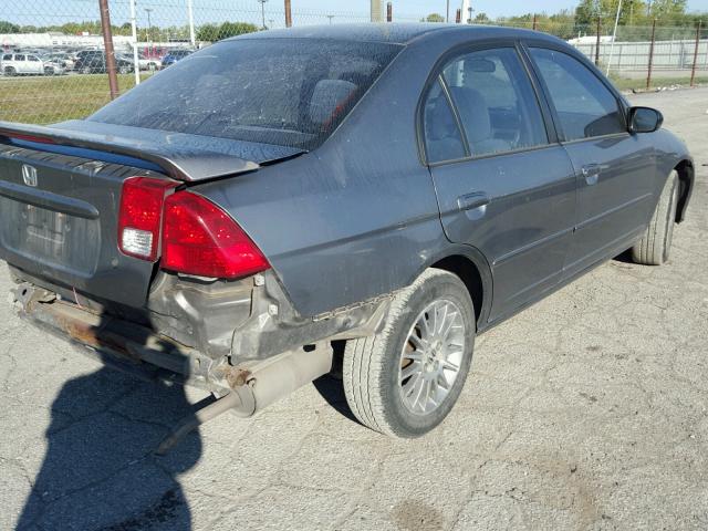 2HGES16515H567573 - 2005 HONDA CIVIC GRAY photo 4