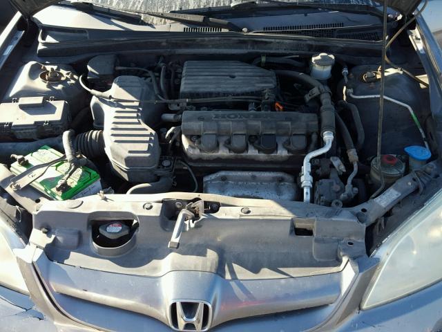 2HGES16515H567573 - 2005 HONDA CIVIC GRAY photo 7