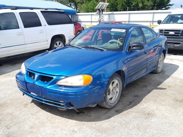 1G2NF52E6YC510684 - 2000 PONTIAC GRAND AM S ლურჯი ფოტო 2