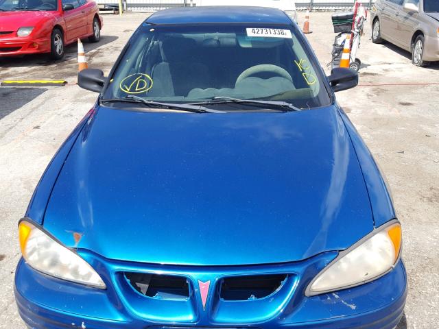 1G2NF52E6YC510684 - 2000 PONTIAC GRAND AM S ლურჯი ფოტო 9