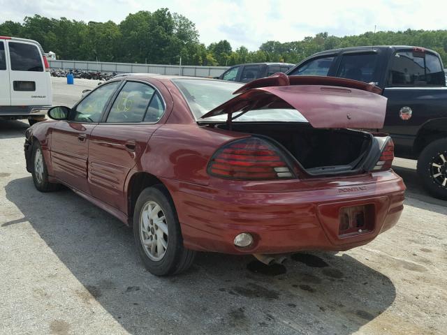 1G2NE52F82C238450 - 2002 PONTIAC GRAND AM S მუქწითელი ფოტო 3