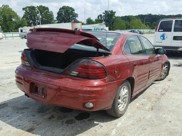 1G2NE52F82C238450 - 2002 PONTIAC GRAND AM S მუქწითელი ფოტო 4