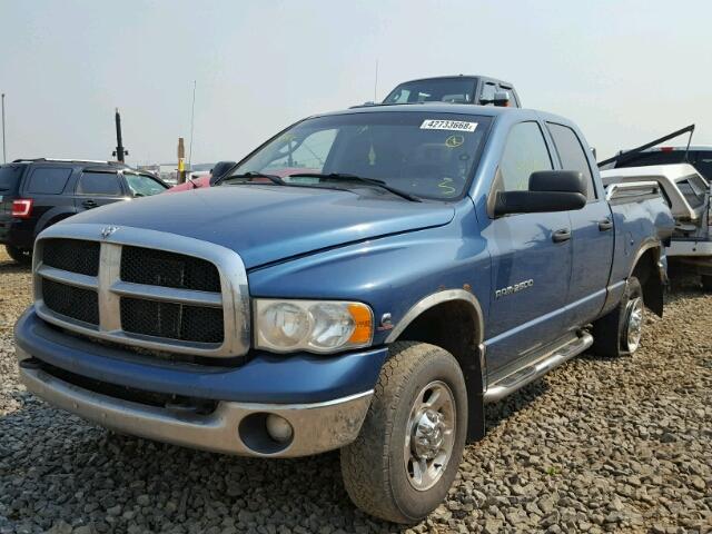3D7KS28C35G772546 - 2005 DODGE RAM 2500 S BLUE photo 2