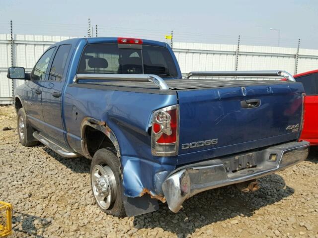 3D7KS28C35G772546 - 2005 DODGE RAM 2500 S BLUE photo 3