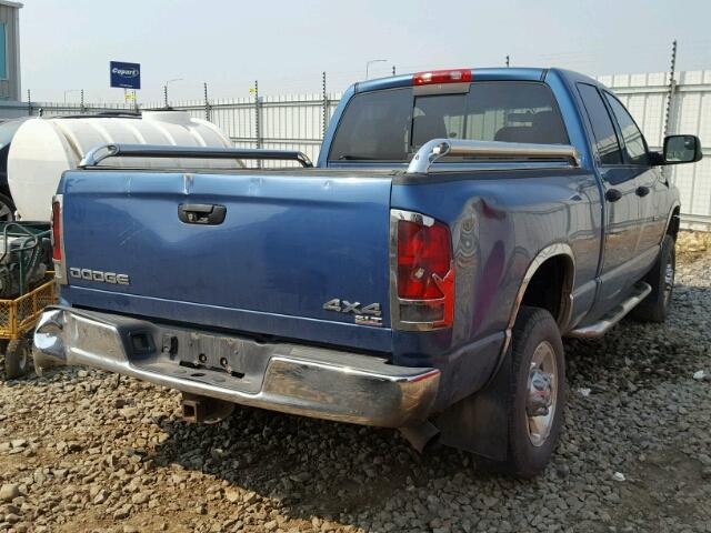 3D7KS28C35G772546 - 2005 DODGE RAM 2500 S BLUE photo 4