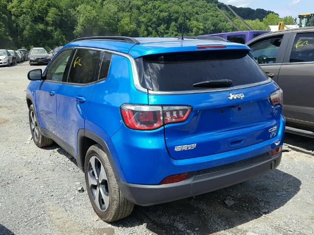 3C4NJCBB9JT134030 - 2018 JEEP COMPASS LA 蓝色 照片 3