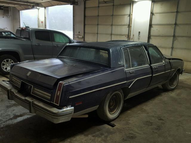 1G3AH69Y2EM818306 - 1984 OLDSMOBILE 98 REGENCY BLUE photo 4