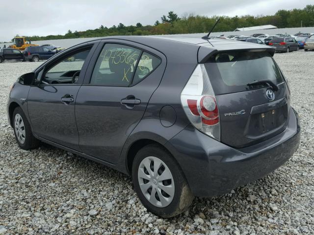 JTDKDTB38D1536314 - 2013 TOYOTA PRIUS C GRAY photo 3