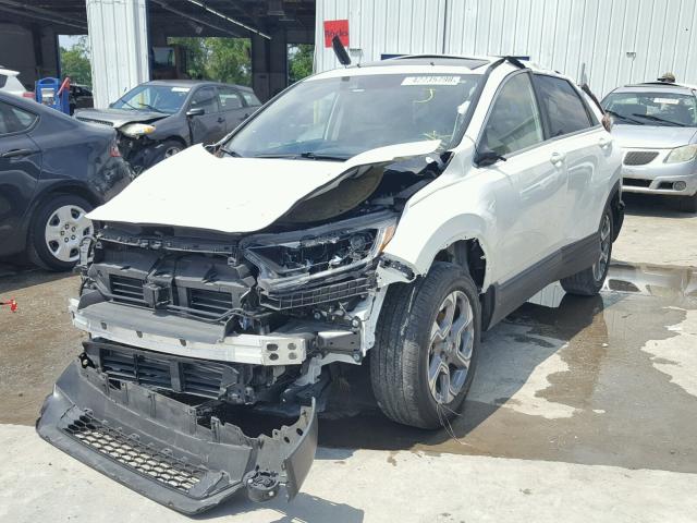 2HKRW2H84HH635183 - 2017 HONDA CR-V EXL WHITE photo 2