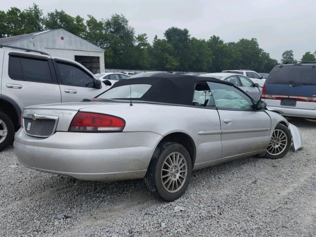 1C3EL55R24N399010 - 2004 CHRYSLER SEBRING LX SILVER photo 4