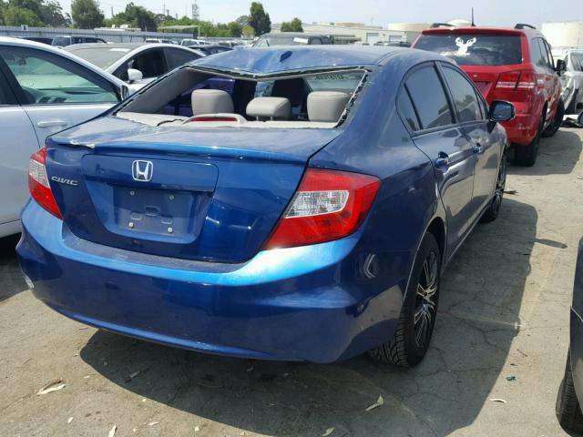 2HGFB2F95CH505071 - 2012 HONDA CIVIC EXL 蓝色 照片 4