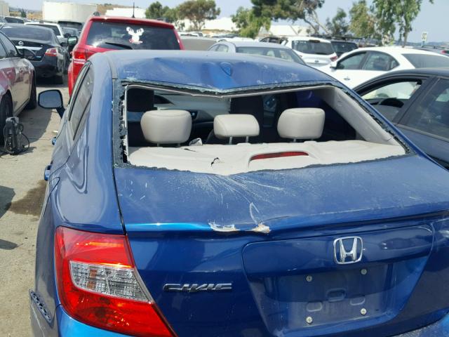 2HGFB2F95CH505071 - 2012 HONDA CIVIC EXL 蓝色 照片 9