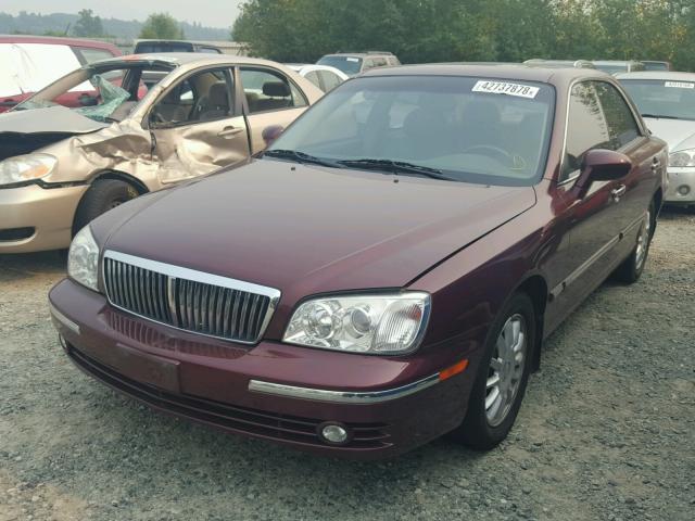 KMHFU45E24A347724 - 2004 HYUNDAI XG 350 MAROON photo 2