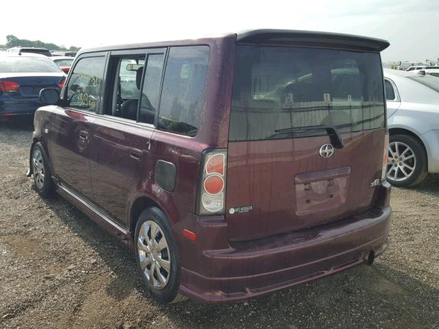 JTLKT334350174592 - 2005 TOYOTA SCION XB Bordeaux Foto 3