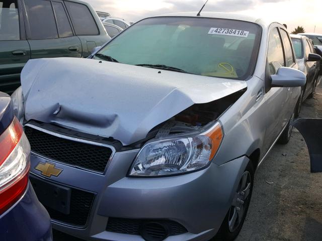 KL1TD6DE9BB153419 - 2011 CHEVROLET AVEO LS SILVER photo 2