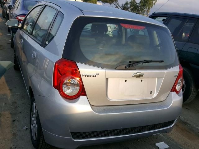 KL1TD6DE9BB153419 - 2011 CHEVROLET AVEO LS SILVER photo 3