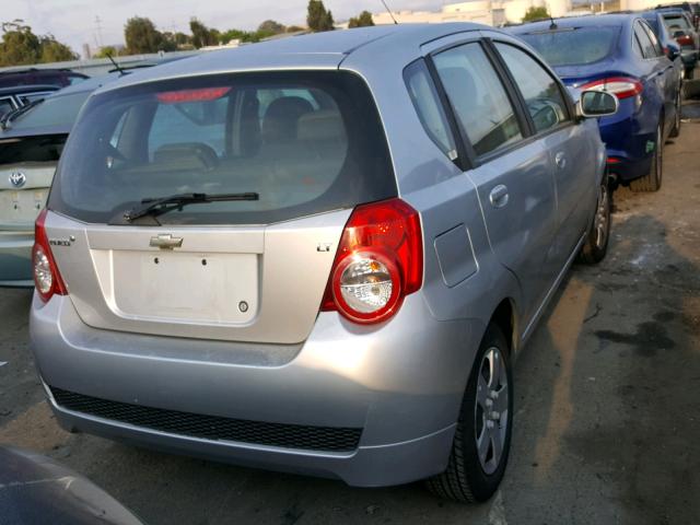 KL1TD6DE9BB153419 - 2011 CHEVROLET AVEO LS SILVER photo 4