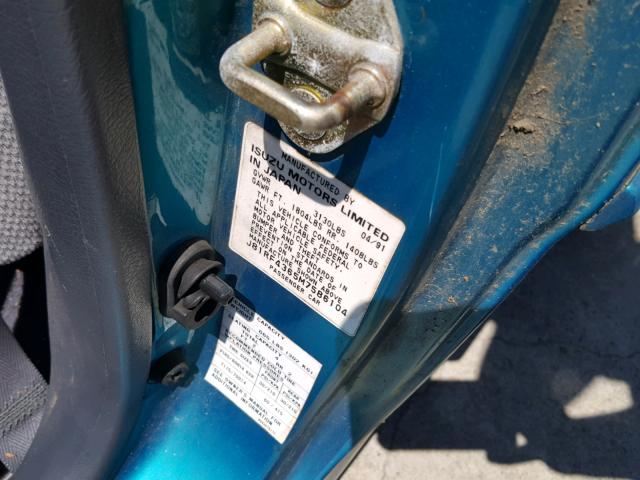 J81RF4365M7586104 - 1991 GEO STORM Yaşıl foto 10