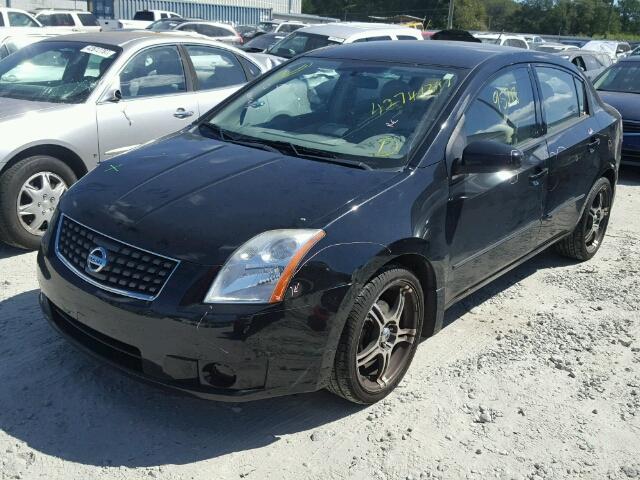 3N1AB61E18L619316 - 2008 NISSAN SENTRA BLACK photo 2