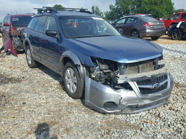 4S4BP60C297342020 - 2009 SUBARU OUTBACK BLUE photo 1