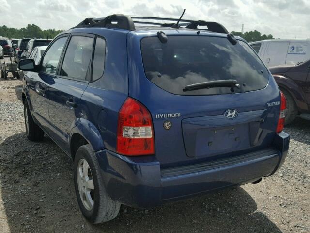 KM8JM12B46U401190 - 2006 HYUNDAI TUCSON GL BLUE photo 3