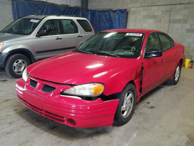 1G2NE52E2XM795279 - 1999 PONTIAC GRAND AM S 红色 照片 2