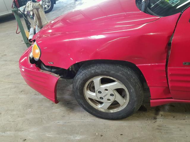 1G2NE52E2XM795279 - 1999 PONTIAC GRAND AM S 红色 照片 9