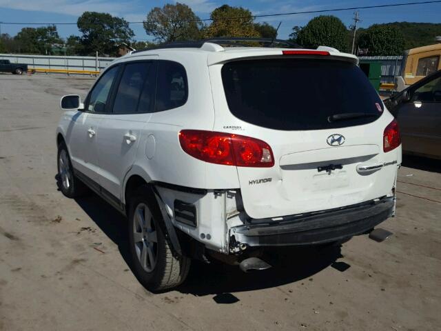 5NMSH13E37H062940 - 2007 HYUNDAI SANTA FE S WHITE photo 3