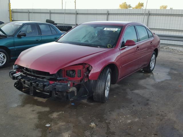 2G1WC581969305211 - 2006 CHEVROLET IMPALA LT MAROON photo 2