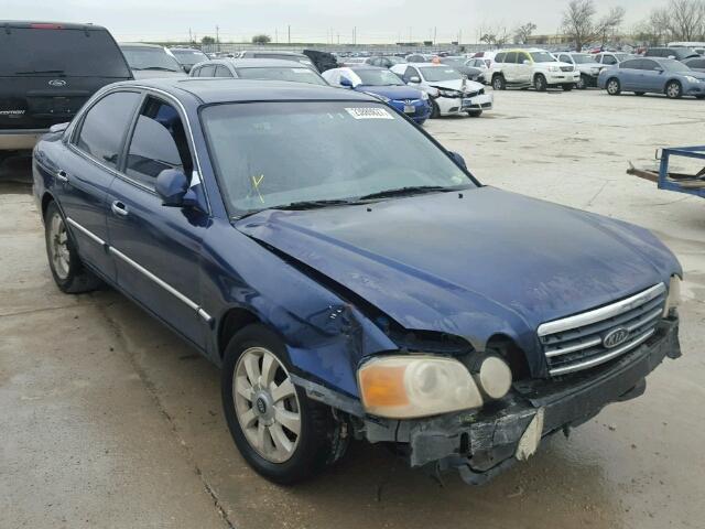 KNAGD128445349373 - 2004 KIA OPTIMA LX BLUE photo 1