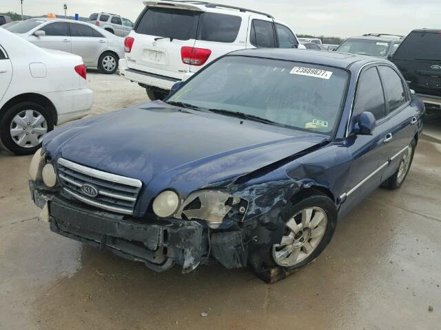 KNAGD128445349373 - 2004 KIA OPTIMA LX BLUE photo 2