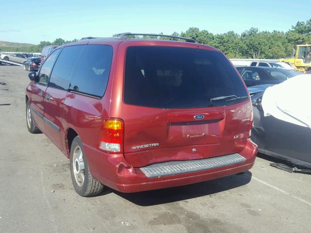 2FMDA51482BA60148 - 2002 FORD WINDSTAR RED photo 3