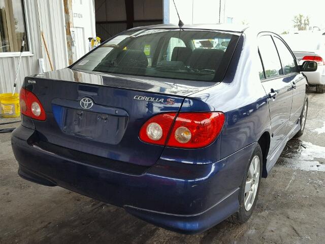 1NXBR32E08Z955387 - 2008 TOYOTA COROLLA CE BLUE photo 4