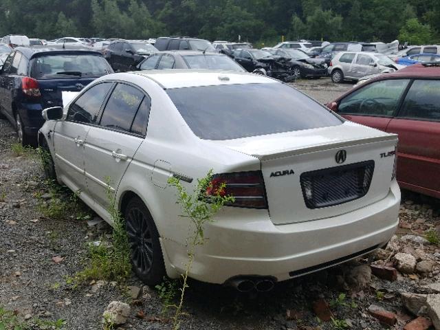 19UUA765X8A013937 - 2008 ACURA TL TYPE S WHITE photo 3