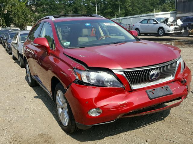 JTJBC1BA9A2025249 - 2010 LEXUS RX 450 RED photo 1