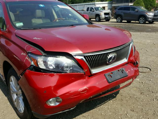 JTJBC1BA9A2025249 - 2010 LEXUS RX 450 RED photo 9