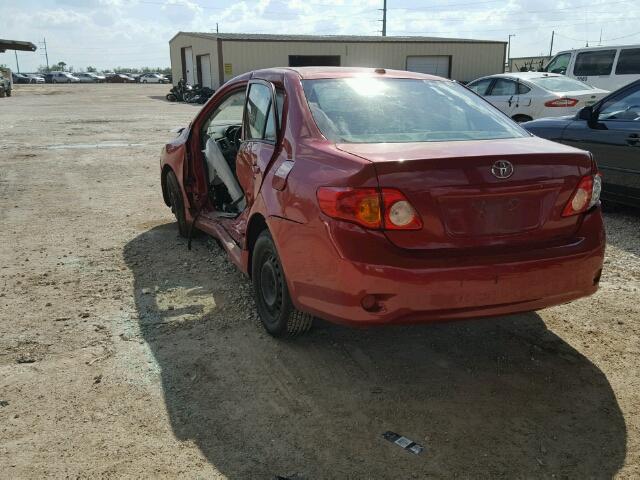 1NXBU4EE5AZ326438 - 2010 TOYOTA COROLLA BA RED photo 3