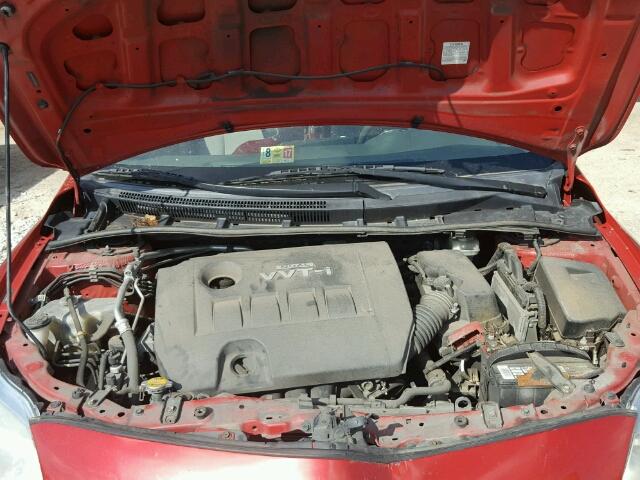 1NXBU4EE5AZ326438 - 2010 TOYOTA COROLLA BA RED photo 7