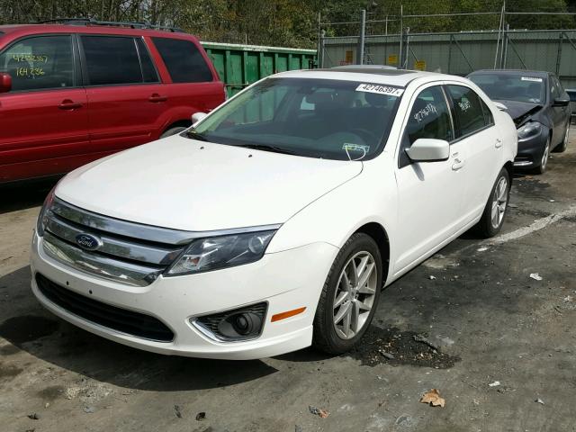 3FAHP0JG0BR165002 - 2011 FORD FUSION SEL WHITE photo 2