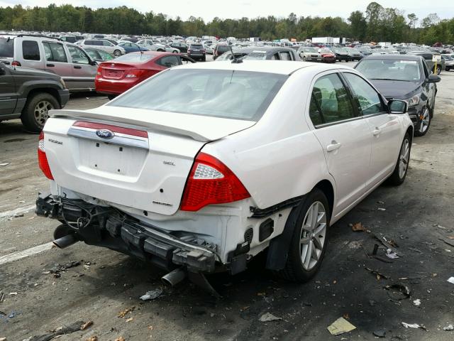 3FAHP0JG0BR165002 - 2011 FORD FUSION SEL WHITE photo 4