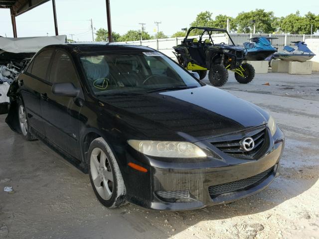 1YVHP80D655M58355 - 2005 MAZDA 6 S BLACK photo 1