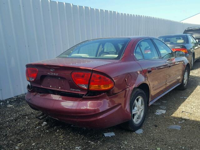 1G3NL52F83C244977 - 2003 OLDSMOBILE ALERO GL RED photo 4