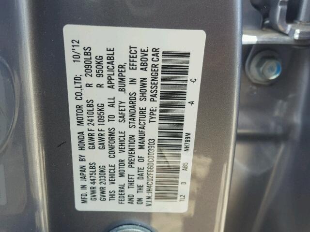 JH4CU2F66DC003903 - 2013 ACURA TSX TECH GRAY photo 10