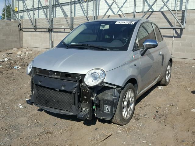 3C3CFFAR4DT512269 - 2013 FIAT 500 POP SILVER photo 2