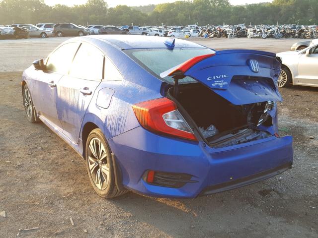19XFC1F77HE006232 - 2017 HONDA CIVIC EXL 蓝色 照片 3