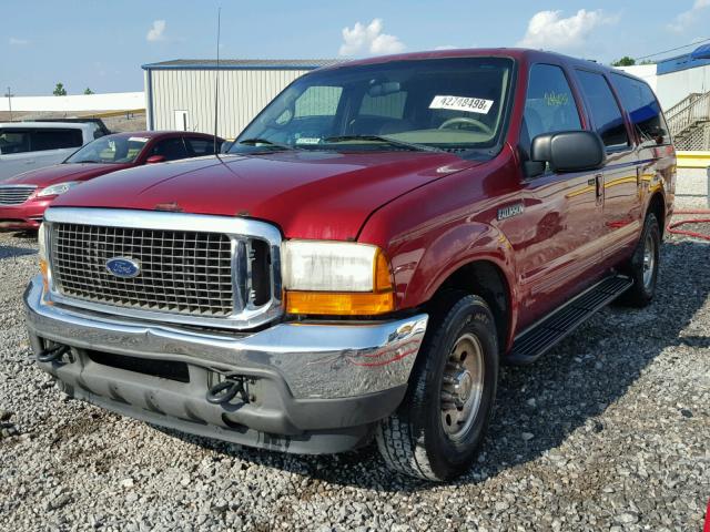 1FMNU40S5YED08830 - 2000 FORD EXCURSION RED photo 2
