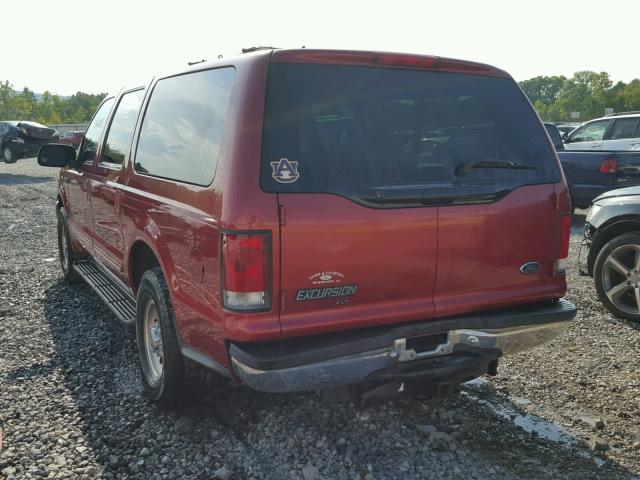 1FMNU40S5YED08830 - 2000 FORD EXCURSION RED photo 3